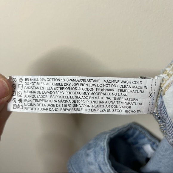 FOREVER 21 Distressed Raw Hem Coastal Cowgirl Front Slit Denim Maxi Skirt - Picture 11 of 11